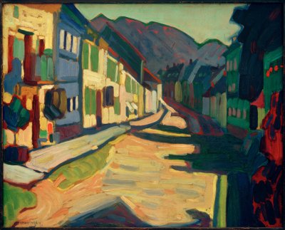 Murnau – Upper Market with Mountains by Wassily Kandinsky